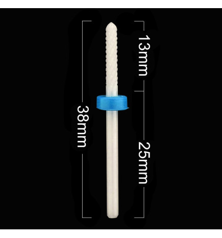 Nagų frezos antgalis Small Barrel Ball M 3/32" mėlynas
