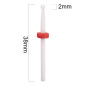 Nagų frezos antgalis Small Ball F 3/32" raudonas