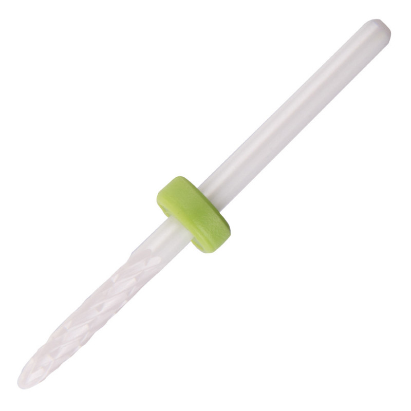 Keraminis nagų frezos antgalis Small Flame C 3/32" žalias