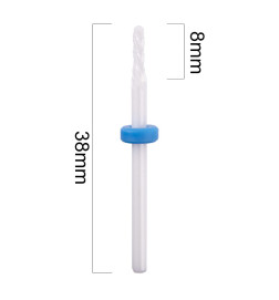 Keraminis nagų frezos antgalis Small Round M 3/32" mėlynas
