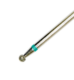 Deimantinis nagų frezos antgalis mini burbuliukas žalias 2.5mm