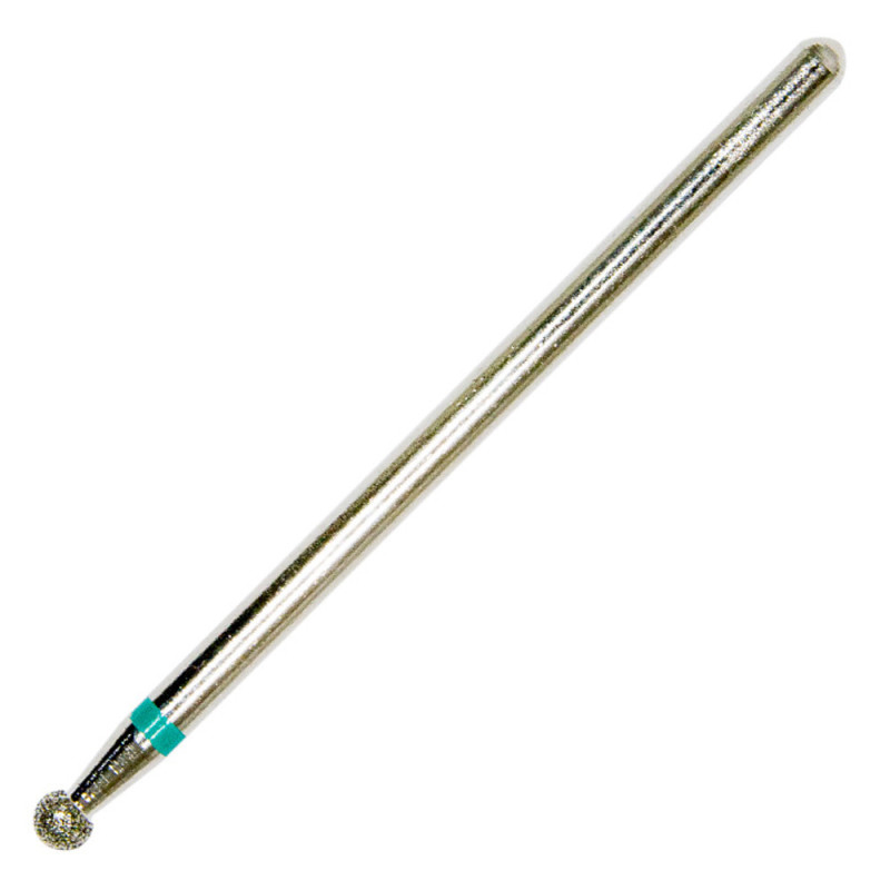 Deimantinis nagų frezos antgalis mini burbuliukas žalias 2.5mm