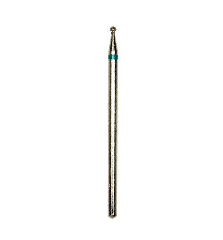 Deimantinis nagų frezos antgalis burbuliukas D018D-C 1mm žalias