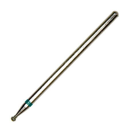 Deimantinis nagų frezos antgalis burbuliukas D018D-C 1mm žalias