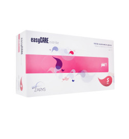 Vienkartinės nitrilinės, rožinės pirštinės be pudros Easycare S 100vnt.
