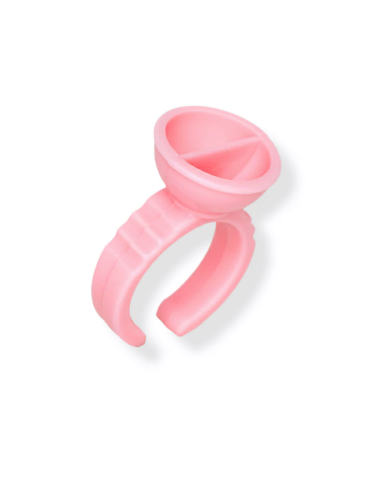 Glue ring for eyelash extensions 100pcs pink