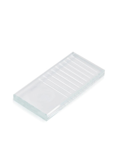 Glass palette for eyelash extensions without glue holder