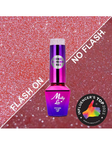 Hybrid nail polish MollyLac Duo Flashing Lights Everlasting 5g 608