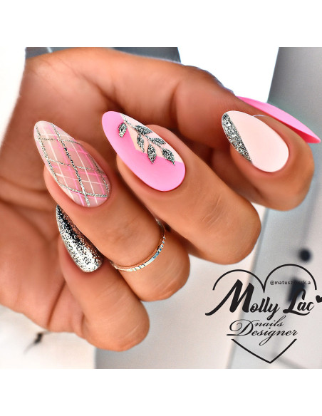 Gel nail polish MollyLac Luxury Glam Mr Silver 5g Nr.546