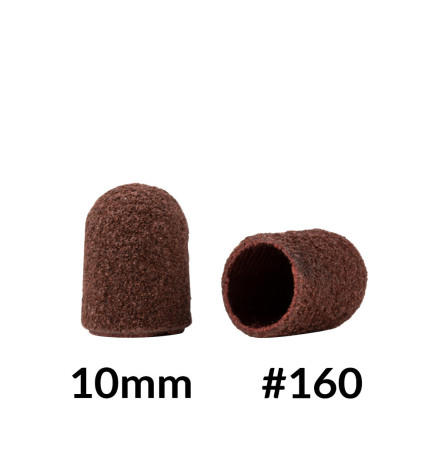 Švitrinio popieriaus antgaliukai nagų frezoms 10mm 160 gritų