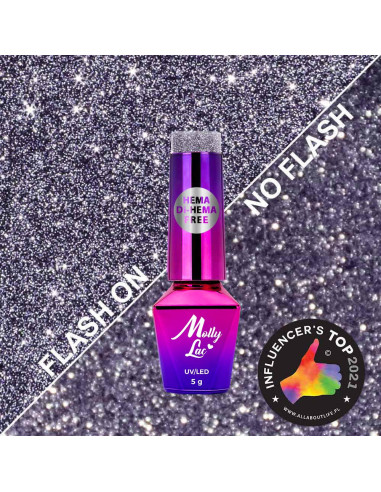 Hybrid nail polish MollyLac Flashing Lights Instant Crush 5g Nr 568