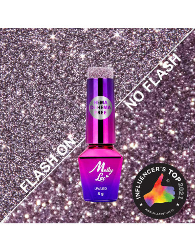 Hybrid nail polish MollyLac Flashing Lights Fabulous 5g Nr 563