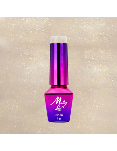 Hybrid nail polish MollyLac Wedding Dream & Champagne Prosecco 5g Nr 381