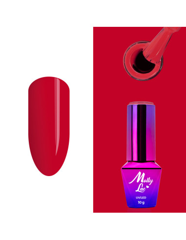 Hybrid nail polish MollyLac Glamour Women Red Carpet 10g Nr 8