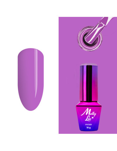 Hybrid nail polish MollyLac Cocktails & Drinks Purple Smoothie 10g Nr 17