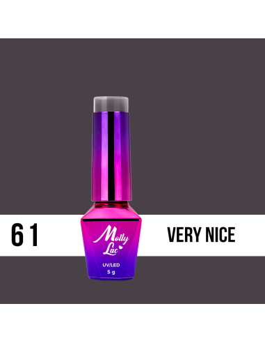 Hybrid nail polish MollyLac DELICATE WOMAN VERY NICE 5g Nr 61