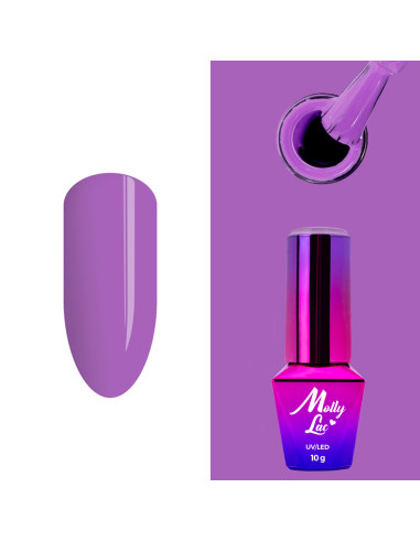 Hybrid nail polish MollyLac Cocktails & Drinks Purple Rain 10g Nr 16