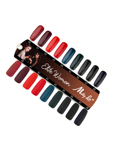 Hybrid nail polish MollyLac Elite Women Brick Red 5g Nr 43