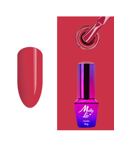 Hybrid nail polish MollyLac Flamingo Strawberry 10g Nr 147