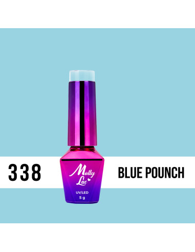 Hybrid nail polish MollyLac Fancy Fashion Blue Pounch 5g Nr 338