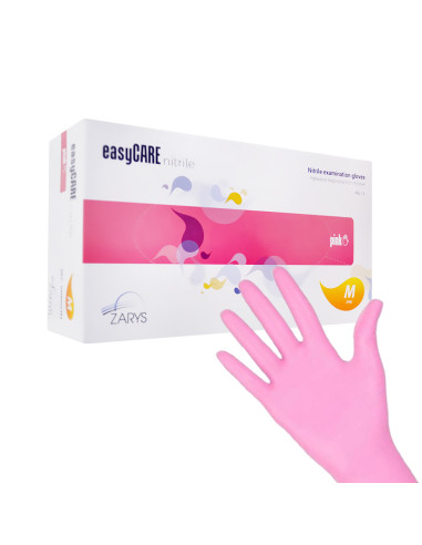 Disposable nitrile gloves Easycare 100pcs pink powder free