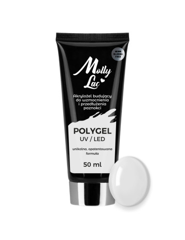 Polygel for nails Mollylac clear 50ml Nr 01