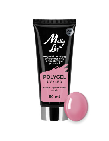 Polygel for nails Mollylac french pink 50ml Nr 06