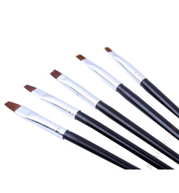 The shape of the brush facilitates modeling masses around the cuticles.