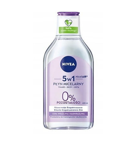 Micelinis vanduo Nivea MicellAir 400ml jautriai odai