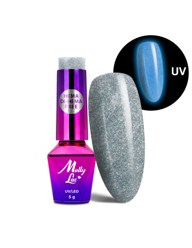 Hybrid nail polish MollyLac Night Glowing Precious 5g Nr 677