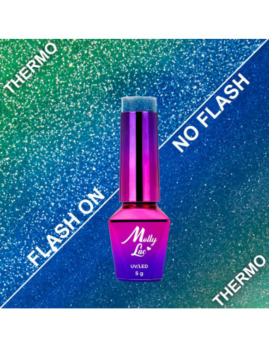 Hybrid nail polish MollyLac Thermo Flashing Lights Stories 5g Nr 696