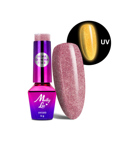 Hybrid nail polish MollyLac Night Glowing Sweetest Perfection 5g Nr 672