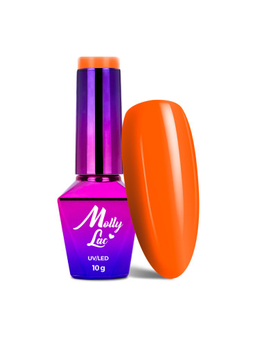 Hybrid nail polish MollyLac Bubble Tea Passion Fruit 10g Nr 131