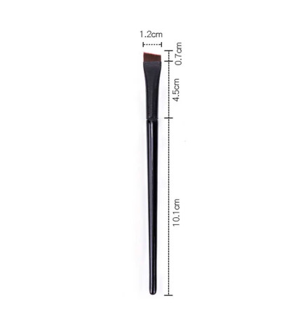 Antakių dažymo šepetėlis kirstu galu 0,10mm juodas