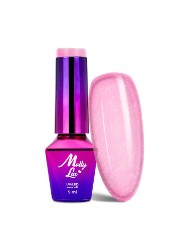 Hybrid nail polish MollyLac Fantasyland Glitter Uptown Girl 5ml Nr 313