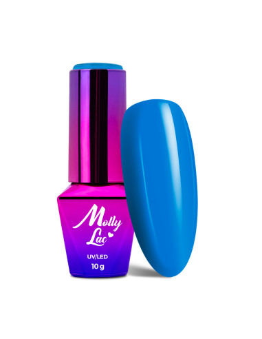 Hybrid nail polish MollyLac Cocktails & Drinks Blue Lagoon 10g Nr 13