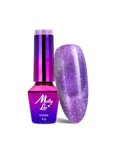 Hybrid nail polish MollyLac Foxy Eyes Purple Light 5g Nr 552