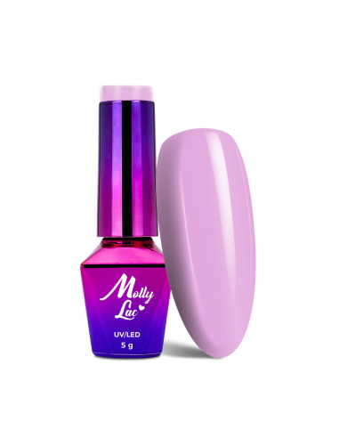 Hybrid nail polish MollyLac Flamingo Dusty Pink 5g Nr 140