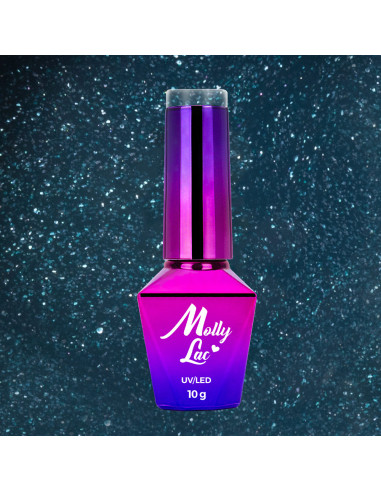 Hibridinis nagų lakas MollyLac Bling it on! Mirage 10g Nr 507