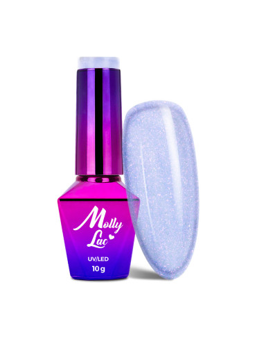 Hybrid nail polish MollyLac Winter Crystalize Forever Young 10g Nr 225