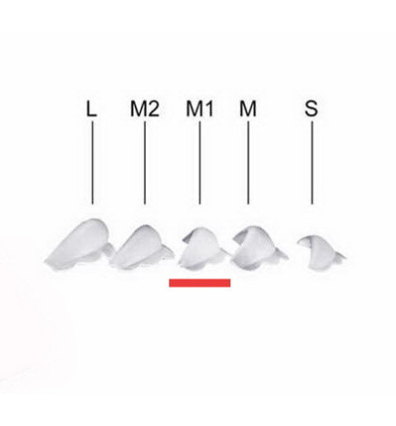 Silikoniniai padeliai blakstienų laminavimui 10 vnt. 5 poros, M1 dydis