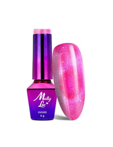 Hybrid nail polish MollyLac Foxy Eyes Blink Me Pink 5g Nr 551