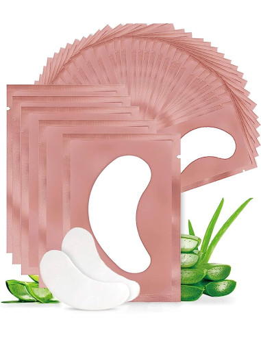 Hydrogel eyepatches for eyelash extensions light pink