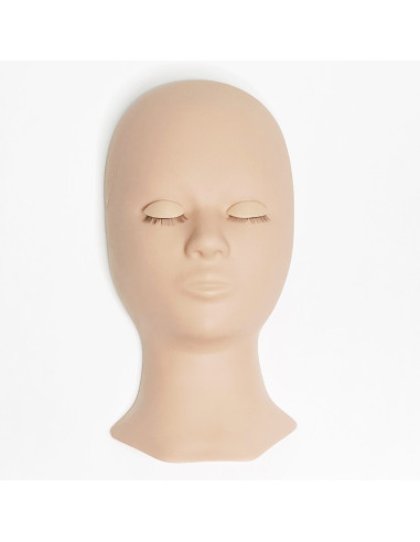 Mannequin head for eyelash extensions with removable eyes