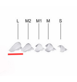 Silikoniniai padeliai blakstienų laminavimui 10 vnt 5 poros L dydis