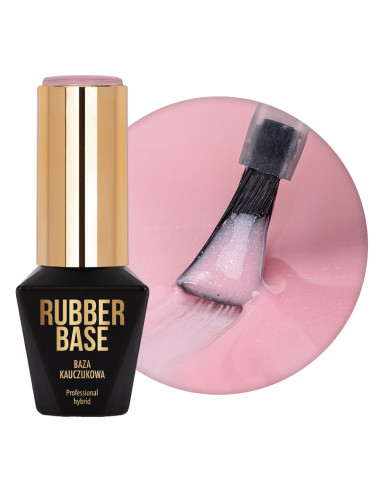 Rubber base for nails MollyLac Sparkling Mousse 10g
