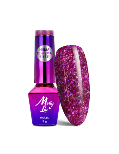 Hybrid nail polish MollyLac Spotlight Pink Fiction 5g Nr 634