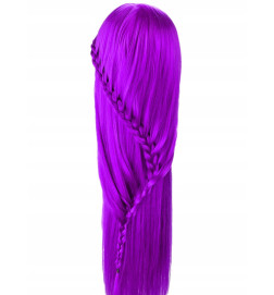 Manekeno galva kirpėjams IZA PURPLE 60CM ilgio plaukais