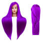 Manekeno galva kirpėjams IZA PURPLE 60CM ilgio plaukais