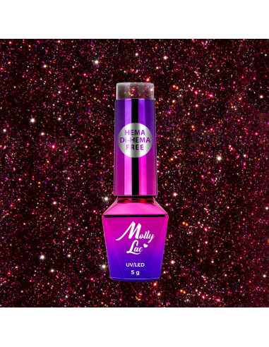 Hibridinis nagų lakas MollyLac Shocking Shine Darkest Star 5g Nr 688